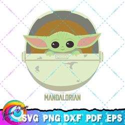 star wars the mandalorian the child bassinet portrait png, svg, sublimation design, star wars svg, digital download