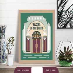 spring front house 3d light box svg, shadow box template, paper cutting template, light box svg files, 3d papercut light