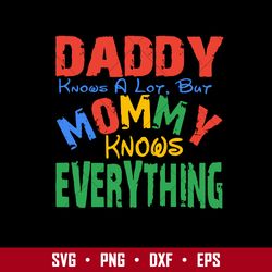 daddy knows a lot but mommy knows everything svg, mother's day svg, png dxf eps digital file