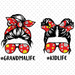 softball grandma life kid life svg bundle, mothers day svg, sport svg, grandma life svg, kid life svg, softball grandma