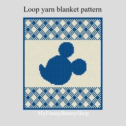 loop yarn buffalo plaid mickey blanket pattern pdf