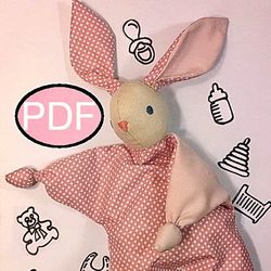 bunny toy pattern rabbit toy sewing pattern tutorial bunny doll lovey baby doll pattern newborn toy