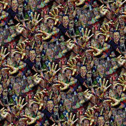 Psycho Fans Seamless Tileable Repeating Pattern