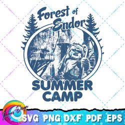 star wars wicket ewoks endor forest summer camp t-shirt png, svg, sublimation design, star wars svg, digital download