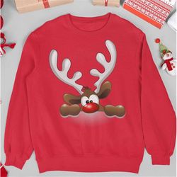 Christmas reindeer sweatshirt, Merry Christmas reindeer shirt, Matching Family sweatshirt, Merry Christmas sweatshirt, S