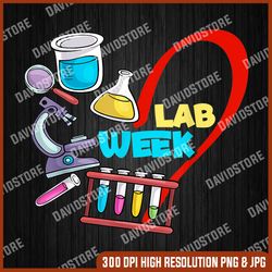 lab week laboratory scientist png, medical laboratory heart png, digital file, png high quality, sublimation, instant
