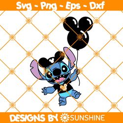 stitch mickey balloon disneyland svg, stitch mickey svg, stitch balloon disneyland svg, disney stitch svg