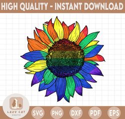 LGBT Pride colorful sunflower sublimation png file,LGBTQ pride month, sublimation design digital download , rainbow sunf