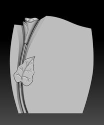 3d stl model for cnc file tombstone calla flowers