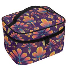 cosmetic bag litchi-grain and leather material for all over print cosmetic bag