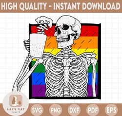 cute skeleton lgbt pride png, lgbt pride, lesbian, equality, gay pride, love is love png, digital download