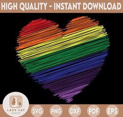 Rainbow heart PNG Sublimation gay pride flag PNG , LGBTQ pride PNG , queer flag