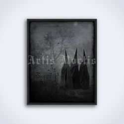 occult black magic ritual black mass vintage dark photo printable art print poster digital download