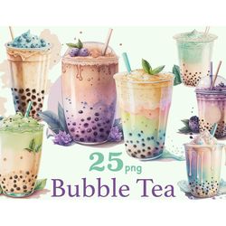 Bubble Tea Clipart | Summer Drink Illustration