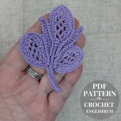 crochet leaf pattern, crochet leaves applique, pattern crochet irish lace, crochet motif pattern, crochet pattern pdf.