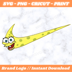 swoosh nike spongebob svg - png - nike logo svg - spongebob characters svg - nike spongebob cricut