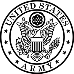 Army Crest Vector File laser engraving, cnc router, cutting, engraving, cricut, vinyl cutting file