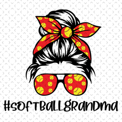 messy bun softball grandma svg, mothers day svg, sport svg, softball grandma svg, softball svg, messy bun svg, messy bun