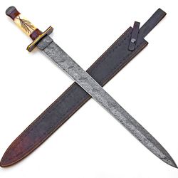 experience the power of the sword in storm firestorm damascus viking sword