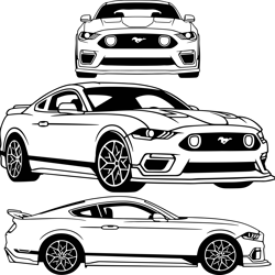 ford mustang 2021 mach 1 vector svg cut  svg laser engraving, cnc router, cutting, engraving, cricut, vinyl cutting file