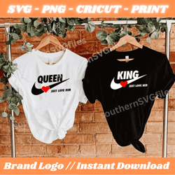 king and queen nike t-shirt svg.png , swooch nike svg , nike cricut file