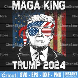 maga king trump 2024 png, donald trump png, republican comeback png, trump supporter png, make america great again png