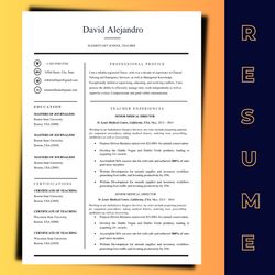 land your dream job with this clean resume template with cover letter template
