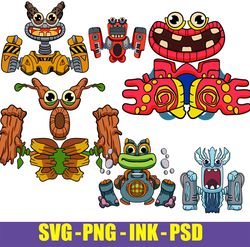 wubbox svg, fnf svg, cold wubbox svg rare, earth wubbox  svg, and epic singing monsterssvg