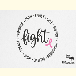 breast cancer fight quote svg design