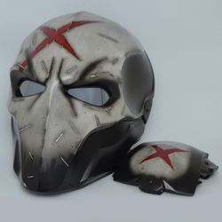 red x mask robin helmet teen titans mask battle look dc cosplay jason todd mask gotham knights halloween costume