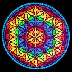 flover of life, mandala, sacred geometry, uv art, meditation decor