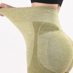 fitness yoga shorts pants butt lifting seamless leggings women gym