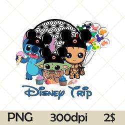 baby yoda and grood and stitch png, baby friends png, cute disney family, disney trip, disney studio png, download png