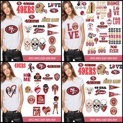 sanfrancisco 49ers bundle svg, sf 49ers svg, 49ers logo svg, nfl svg