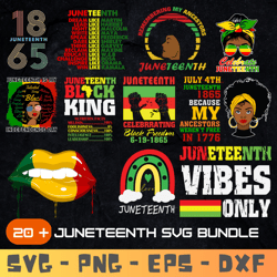 20 juneteenth bundle svg designs | svg-eps-png-dxf | juneteenth digital logo designs