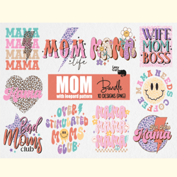 mom mama png sublimation bundle