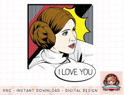 star wars leia i love you pop art couples graphic png