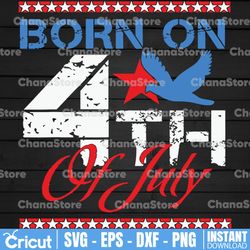 Born On The 4th Of July American Flag Svg, 4th of July Svg, America Svg, Cricut file, clipart, svg, png, eps, dxf