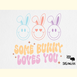 retro bunny easter svg design