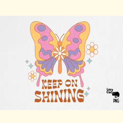 retro butterfly quote png sublimation
