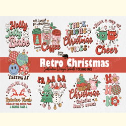 retro christmas sublimation bundle