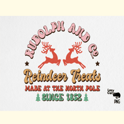 retro christmas sublimation reindeer