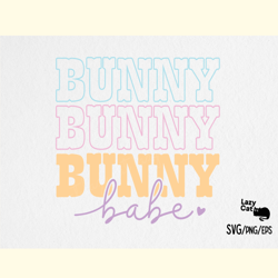 retro easter bunny babe svg design