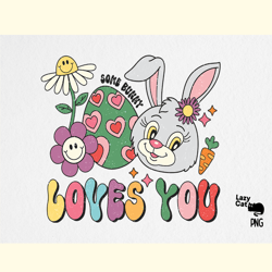 retro easter bunny quote sublimation