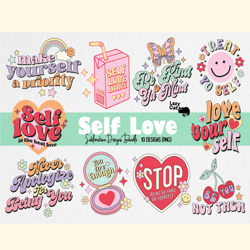 self love quote png sublimation bundle