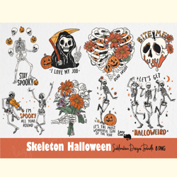 skeleton halloween sublimation bundle