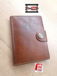 pattern leather wallet - man's wallet pdf - diy - digital wallet