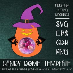 halloween pumpkin | candy dome template