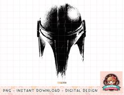 star wars the mandalorian dark helmet sketched png