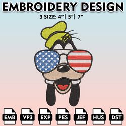 american goofy embroidery designs, american embroidery files, american, machine embroidery pattern